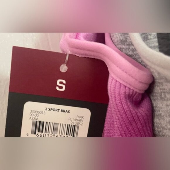 Athletic Works Girls Pink and Gray Racerback Sport Bra Set! NWT! Size Small. - Picture 8 of 9